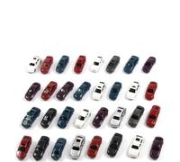 EasyByMall 50 unidades de coches a escala Z 1:220, 25 x 8 x 6 mm de plástico surtidos para juegos de construcción de trenes, accesorios de diorama de camiones y barcos