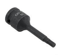 EasyByMall Adaptador de enchufe de impacto de cabeza hexagonal de 1/2 pulgada para taladro de llave de impacto, herramienta mecánica de acero al cromo vanadio tratado térmicamente de 80 mm (H6)