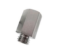 EasyByMall Adaptador de perno extensor de 5/20.3 cm-11 para amoladora angular y pulidora, convertidor de rosca de metal para almohadillas de lana de doble cara, plateado