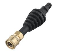 EasyByMall Adaptador de varilla de extensión de repuesto para herramientas de lavado de coche compatible con lavadora a presión Worx, conector de plástico y cobre para convertir lanza larga a corta