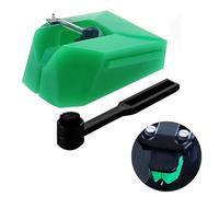 EasyByMall Aguja de repuesto para cartuchos de tocadiscos Audio-Technica serie VM95, punta elíptica con carcasa ABS y voladizo de aluminio, incluye cepillo de limpieza