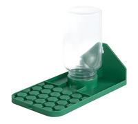 EasyByMall Alimentador de agua verde montado en la pared, fuente colgante para exteriores con ranura antiahogamiento para árboles de jardín