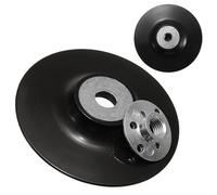 EasyByMall Almohadilla de respaldo de 150 mm para amoladora angular M14 con tuerca de bloqueo, placa de soporte de disco de fibra para lijado y pulido