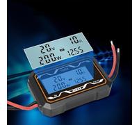 EasyByMall Analizador de potencia digital de 0 a 60 V, 200 A, probador de capacidad de corriente de voltaje con pantalla LCD retroiluminada para aviones solares multiejes RC