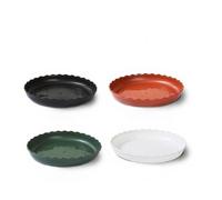 EasyByMall Bandejas de goteo de plástico para macetas, platillos de 10 pulgadas para jardinería interior y exterior, atrapan agua ligera en las superficies, base de resina fácil de limpiar