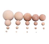EasyByMall Bolas de madera natural para manualidades de 30 mm a 60 mm de diámetro, esferas de madera dura lisas para manualidades, pintura, decoración, manualidades, bola de madera redonda sin tratar