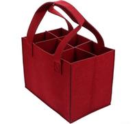 EasyByMall Bolsa de fieltro de diseño elegante para llevar hasta 6 botellas de vino en tu próximo picnic o aventura de viaje, como lo muestra la imagen, 1*red