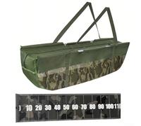 EasyByMall Bolsa de pesaje de pescado, bolsas de pesaje de pesca resistentes, con regla de medición, tela Oxford 600D, resistente y resistente al desgarro, plegable para pesar peces grandes, como lo