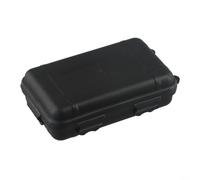 EasyByMall Caja de almacenamiento impermeable forrada de PE para camping, pesca y equipo de natación, Negro (S)