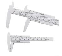 EasyByMall Calibrador digital Vernier de 80 mm, herramienta de medición de plástico para joyería, conversión de pulgadas, calibre ligero, piezas pequeñas, bricolaje, manualidades, color naranja