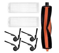 EasyByMall Cepillo de rodillo principal de repuesto, cepillos laterales y kit de filtro compatible con Xiaomi Robot Vacuum S40 Pro/OV71GL, juego de accesorios de limpieza