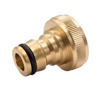 EasyByMall Conector de grifo de jardín G3/4 a 1/2 pulgadas, adaptador de manguera de agua de liberación rápida con sello de goma para prevención de fugas