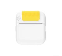 EasyByMall Fabricante compacto de fotos y calcomanías sin tinta para uso móvil rápido con conectividad inalámbrica (amarillo)