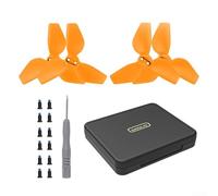 EasyByMall Funda protectora de diseño eficiente para almacenar las 4 hélices del drone DJI NEO de forma segura junto con accesorios esenciales en un formato compacto (naranja), Orange