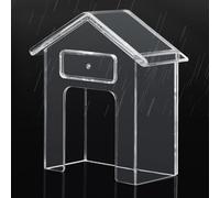 EasyByMall Funda transparente para timbre inalámbrico de policarbonato de 5 lados, resistente a la lluvia, para control de acceso al aire libre, diseño humanizado fácil de presionar