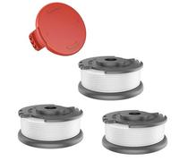 EasyByMall Hyper Tough - Kit de cubierta de tapa de carrete y línea de recortadora de nailon de 1,6 mm para recortadoras inalámbricas de 20 V MAX (HT19-401-003-06/07, HT21-401-003-02/03, HT22-401-03