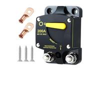 EasyByMall Interruptor de circuito de reinicio manual de 12 V-48 V CC, interruptor de montaje empotrado para sistema solar, motor de arrastre, RV, camión, protección de batería