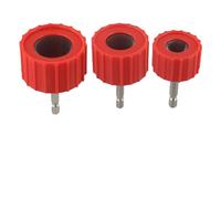 EasyByMall Juego de limpiador de tuberías de cobre para taladro eléctrico, kit de cepillo de limpieza de tubo hexagonal de 1/4 pulgadas para eliminación de óxido y preparación de soldadura, 3/9 piezas