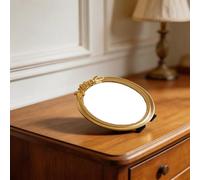 EasyByMall Juego de marcos de fotos de resina ovalados dorados, marcos de fotos de estilo europeo vintage para decoración de pared de sala de estar, 6/7/8 pulgadas