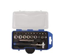 EasyByMall Juego de mini brocas de trinquete 23 en 1, kit de herramientas de reparación de destornillador y enchufe con controlador de desplazamiento para mantenimiento de dispositivos eléctricos