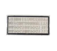 EasyByMall Juego de sellos de goma para estampado digital de letras, placas reutilizables de plástico ABS con fuentes de 3 mm/4 mm/6,4 mm para texto personalizado