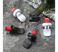 EasyByMall Juego de tapones para botellas de vino, sellado hermético a prueba de fugas para botellas de vino, cerveza, champán, aceite y vinagre, plástico PP con sello de goma, accesorios de barra
