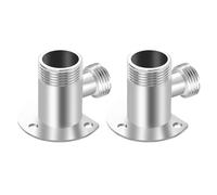 EasyByMall Junta de conversión de ducha oculta a expuesta, válvula mezcladora de aleación, adaptador de base fija con montaje de 3 agujeros, rosca a prueba de fugas para renovación de baño, color