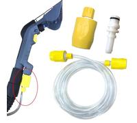 EasyByMall Kit de conector de manguera de repuesto para limpiador de vapor Kärcher Puzzi 8/1 10/1, incluye manguera de agua de 2,5 m, conector amarillo y boquilla, parte 4.446-023.0