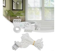 EasyByMall Kit de reparación de repuesto para estor enrollable, con cadena de cuentas, para barras de cortina/soportes de persiana opaca, 300 cm (28 mm), blanco, plástico (sin revestimiento)