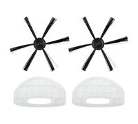 EasyByMall Kit de repuesto de cepillo lateral y filtro para robot aspirador AUTOBOT Mini 1, forma redonda, compatible con modelos Mini Lite, Smart y Wonder Woman Pastel