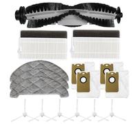 EasyByMall Kit de repuesto para aspiradoras TAMA H14, INNOS R7, LIHHAS LH90, incluye cepillo principal, cepillos laterales, filtros, paños de fregona y bolsas para el polvo