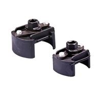 EasyByMall Llave de filtro de aceite ajustable de dos mandíbulas, diseño dentado de metal para filtros de 60-80 mm y 80-105 mm, herramienta de extracción de 1/2 pulgada