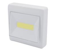 EasyByMall Luz nocturna COB que funciona con pilas, interruptor inalámbrico LED con soporte adhesivo para armario, pasillo, armario, escaleras, camping (pilas no incluidas)