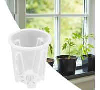 EasyByMall Macetas de plástico transparente para orquídeas con agujeros de drenaje, macetas transparentes gruesas para suculentas, jardín interior, balcón y oficina