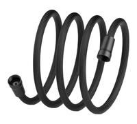 EasyByMall Manguera de ducha trenzada de nailon, tubo flexible a prueba de explosiones con gran salida de agua, interfaz estándar de 4 pulgadas para agua fría y caliente
