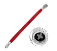 EasyByMall Manguera de extensión de inflador de latón para scooter eléctrico Xiaomi M365, adaptador de boquilla flexible suave para bicicleta y coche de equilibrio, rojo