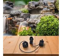 EasyByMall Máquina de niebla USB con agua y 4 luces de color, mini máquina de niebla de 5 V para fuente, estanque, acuario, fiesta, decoración de escenario