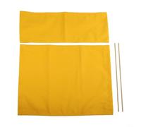 EasyByMall Mejora tu experiencia de asiento con este kit completo de fundas para sillas con materiales resistentes a la intemperie y soporte de madera (amarillo)