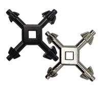 EasyByMall Mini llave de portabrocas multifuncional, llave de acero industrial 4 en 1 para taladros neumáticos eléctricos, herramienta portátil de alta dureza