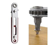 EasyByMall Mini llave de trinquete de 15 dientes para puntas de destornillador de vástago hexagonal de 1/4, herramienta compacta y magnética