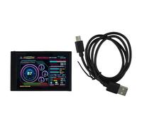 EasyByMall Pantalla LCD IPS de 3.5 pulgadas con rotación de 360 grados, pantalla alimentada por USB-C para AIDA64, sistemas Windows y Linux, conmutación horizontal y vertical