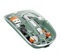 EasyByMall Ratón inalámbrico M233 transparente con clic de silencio para una experiencia de viaje y oficina sin problemas (verde)