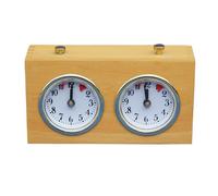 EasyByMall Reloj de ajedrez mecánico, reloj de competición de madera y plástico, cuerda manual, no requiere batería para varios juegos de ajedrez