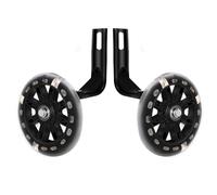 EasyByMall Ruedas auxiliares de bicicleta para bicicletas de 14, 16 y 20 pulgadas, ruedas de entrenamiento de flash de poliuretano sólido con soporte de acero, kit de rueda de equilibrio silenciosa