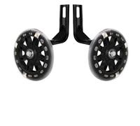 EasyByMall Ruedas auxiliares para bicicleta, ruedas de entrenamiento luminosas de poliuretano para bicicletas de equilibrio de 14, 16 y 20 pulgadas, juego de estabilizador silencioso antidesgaste