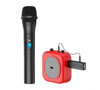 EasyByMall Sistema de micrófono inalámbrico VHF de doble canal profesional con accesorios para eventos en vivo y karaoke (1 micrófono)