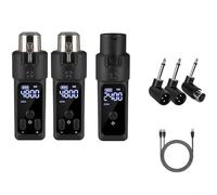 EasyByMall Sistema inalámbrico de micrófono, receptor de transmisor XLR, ajustes remotos sin restricciones de cable para condensador dinámico (2 para condensador)