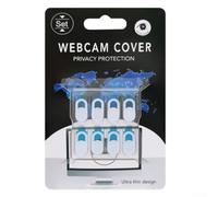 EasyByMall Sofisticado protector de cámara web que incorpora un práctico diseño de diapositiva magnética para varios dispositivos electrónicos (8 unidades, blanco)