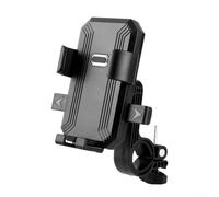 EasyByMall Soporte para teléfono de motocicleta de visibilidad mejorada con mini paraguas (manillar)