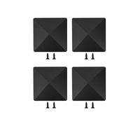 EasyByMall Tapas de plástico negro para postes de valla piramidal con agujeros preperforados para postes de 4 x 4 pulgadas, resistentes a la intemperie